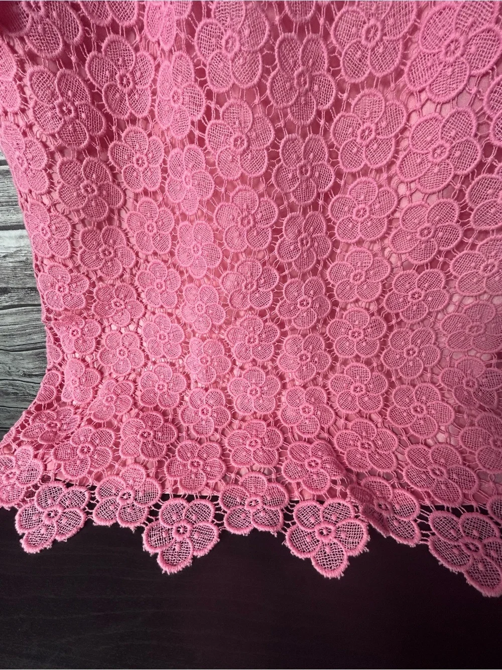 Kate Spade Pink Floral Lace Dress - Large